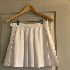 White Pleated Skirt